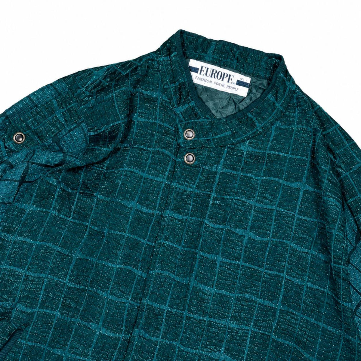 Men’s Textured Checkered Bomber Jacket