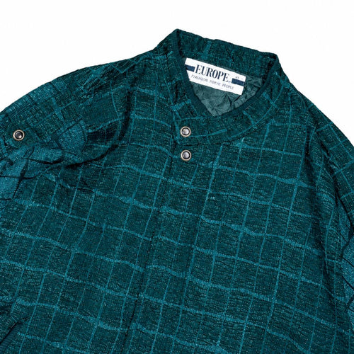 Men’s Textured Checkered Bomber Jacket